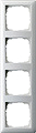 GIRA 021403 Abdeckrahmen 4-fach reinwei� gl�nzend