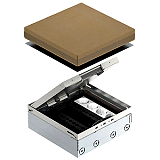 Bodentank komplett zwei 2fachVDE-Steckdose Edelstahl, rostf