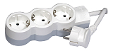 Steckdosenleiste 3-fach Ultraflach 3 Meter Kabel, Farbe: Wei