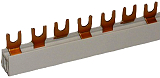 Ph-Schiene 3-polig,Gabelausf�hrung,10mm2,Fabr: GE, 17,95 mm