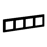 Valena Life 4-fach Rahmen Farbe: Schwarz