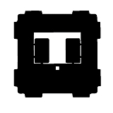 Valena Life Abdeckung f�r TV+R-SAT, Farbe: Schwarz