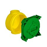 Betonbau Wandleuchten-Anschlussdose, Putzhaut, Auslass�ffnun