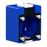 Aufputzgeh�use f. Anbaudose 50x50mm (blau)
