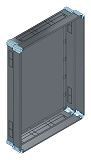 Putzwanne m. R�ckwand, komplett au�en B996xH1403xT245mm