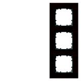 MIRO Rahmen 3-Fach Holz wengeFarbton durch Beizung