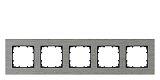 DELTA miro Aluminium natur Rahmen 5-fach