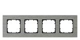 DELTA miro Aluminium natur Rahmen 4-fach