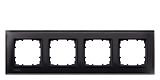 DELTA miro Glas schwarz Rahmen4-fach
