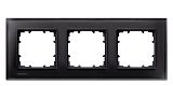 DELTA miro Glas schwarz Rahmen3-fach