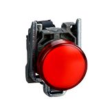 Leuchtmelder, XB4, Metall, 22mm, rot, LED, glatte Kalotte, S