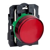 Leuchtmelder, XB5, Kunststoff,rot, 22mm, LED, glatte Kalott