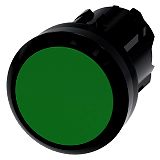 Drucktaster, 22mm, rund, Kunststoff, gr�n, Druckknopf