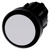 Drucktaster, 22mm, rund, Kunststoff, wei�, Druckknopf