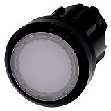 Drucktaster, beleuchtet, 22mm,rund, Kunststoff, wei�, Druck
