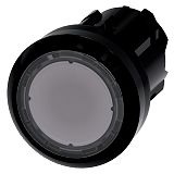 Drucktaster, beleuchtet, 22mm,rund, Kunststoff, klar, Druck