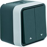 W.1 IP55 Jalousie-Taster mit Pfeilaufdruck grau/lichtgrau ma