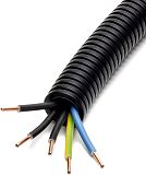 HFT-Panzerflexrohr,�20mm,biegs.,vorverdr.,halogenfr,H07Z1-U 5x2,5mm� 3xbl,ge/gn