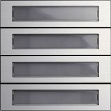 Ruftastenmodul 4f System 106 Aluminium