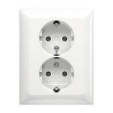 SCHUKO Doppelsteckdose alpinwei� - Busch-balance SI