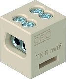 Keramikklemme doppelt f�r FireBox T 6 mm� 5 st�ck