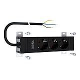 Steckdosenleiste, Resi9 KV, 3Stecker 16A 2P+E, 2m Kabel