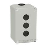 Leergeh�use XAP, Metall, grau,f�r 3x22mm, 80x130x77, M20