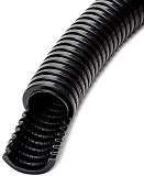 PVC-Panzerflexrohr, �32mm, biegsam, mittel, Turborillen, schwarz, 25m
