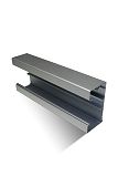 Br�stungskanal Alu Natur eloxiert Unterteil 100x69mm L=3m
