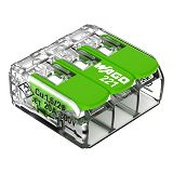 Verbindungsklemme mit Hebeln,f�r alle Leiterarten, max. 4mm transparent