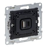 SEANO Einsatz 2-fach USB-Ladesteckdose Typ A+C mit Ladestrom