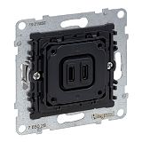SEANO Einsatz 2-fach USB-Ladesteckdose Typ C+C mit Ladestrom