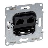 SEANO Einsatz Datendose 2 x RJ45, Kat. 5e, UTP, ungeschirmt