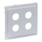 SEANO Abdeckung Lautsprecher 2-fach mit 4 mm-Buchse, Farbe: