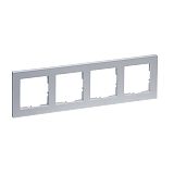 SEANO+ 4-fach Rahmen in der Farbausf�hrung Aluminium lackier