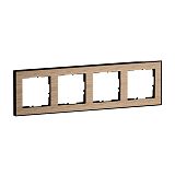 SEANO+ 4-fach Rahmen mit Echtmaterialoberfl�che, Farbausf�hr