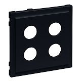 SEANO Abdeckung Lautsprecher 2-fach mit 4 mm-Buchse, Farbe: