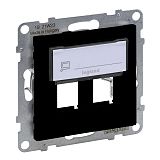 SEANO 2-fach Adapter f�r Key-Stone Datendosen, Farbe: Schwar
