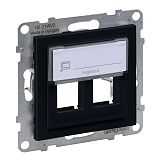SEANO 2-fach Adapter f�r Key-Stone Datendosen, Farbe: Anthra
