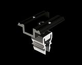 PREVARIO Mitteklemme 28-37 mm,schwarz eloxiert