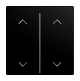 Abdeckung f�r Keypad 2-fach mit Symbol Pfeile schwarz matt -