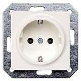 DELTA Schuko-Steckdoseneinsatz10/16A 250V mit Schraubanschl