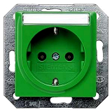 DELTA i-system, gr�n (SV) Schuko-Steckdose 10/16A 250V Mit s