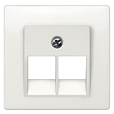 DELTA i-system, titanwei Abdeckungplatte UAE-Anschlussdose