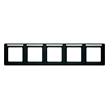 Q.1 Rahmen 5fach waagrecht mitBeschriftungsfeld anthrazit