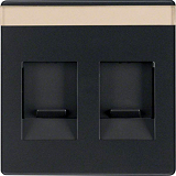 Q.x Zentralst�ck mit Staubschutz- schieber und Schriftl.