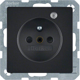 Q.x SD mit Schutzkontaktstfiftund Kontroll-LED, anthrazit