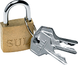 Vorhaengeschlo mit 3 Schlsseln