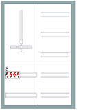 Hager ZNO1ZV60 Z�hlerverteiler, EVN, 1Z/60PLE