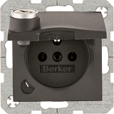 S.1/B.x SD m. Schutzkontaktstift Klappdeckel Schlo az matt